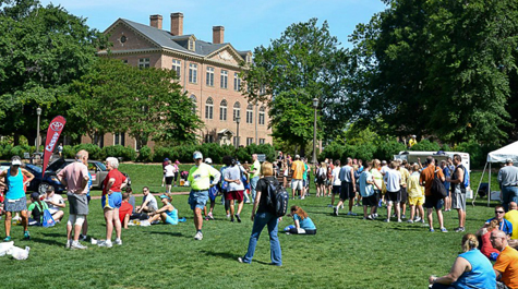 Relaxing after the race